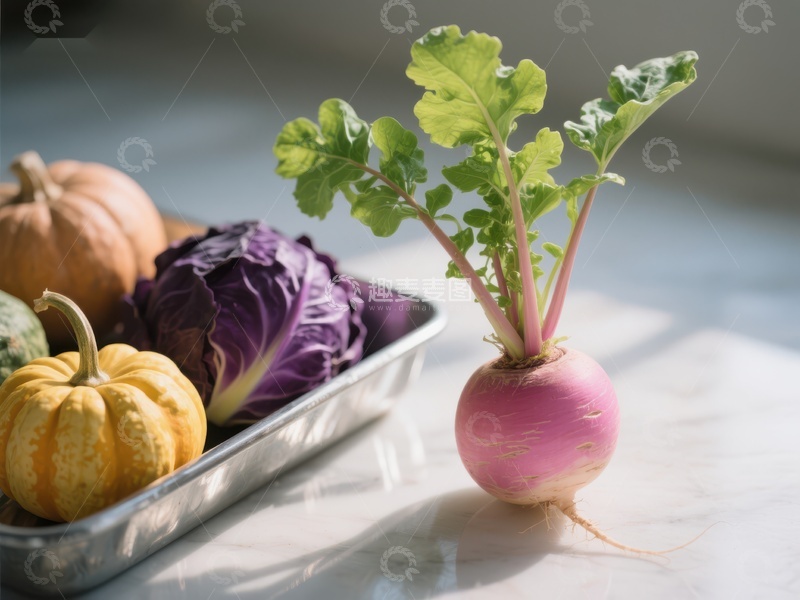 高清大图下载【趣麦麦图】新鲜蔬菜与南瓜的静物组合