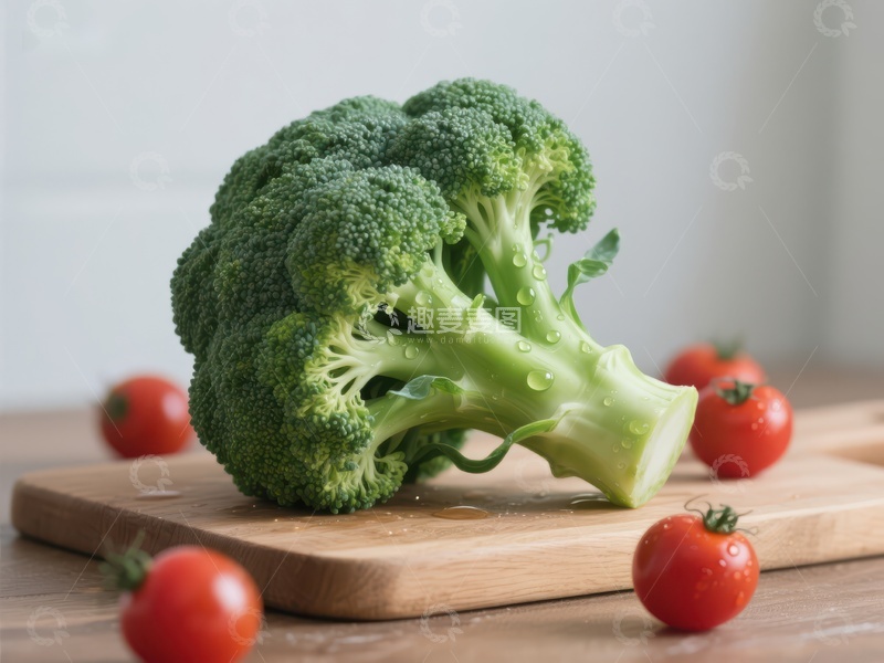 高清大图下载【趣麦麦图】新鲜西兰花与樱桃番茄