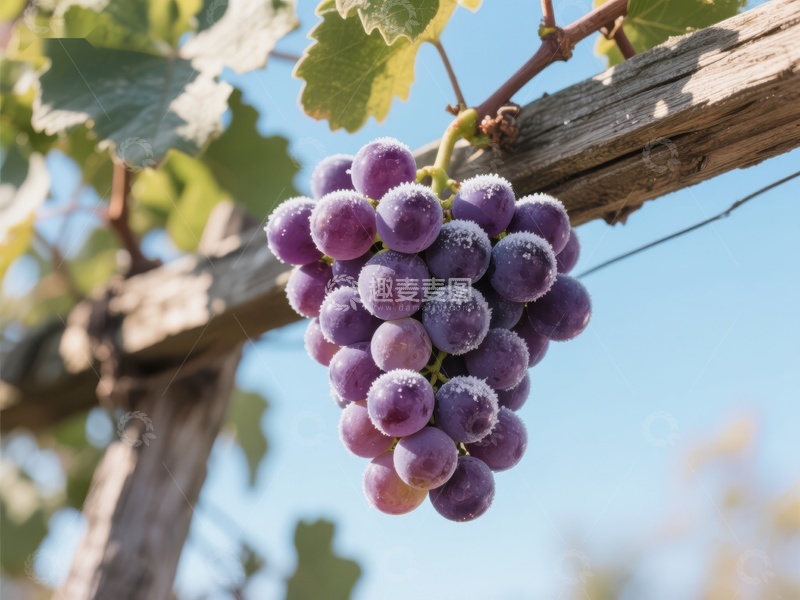 高清大图下载【趣麦麦图】葡萄藤上的紫葡萄