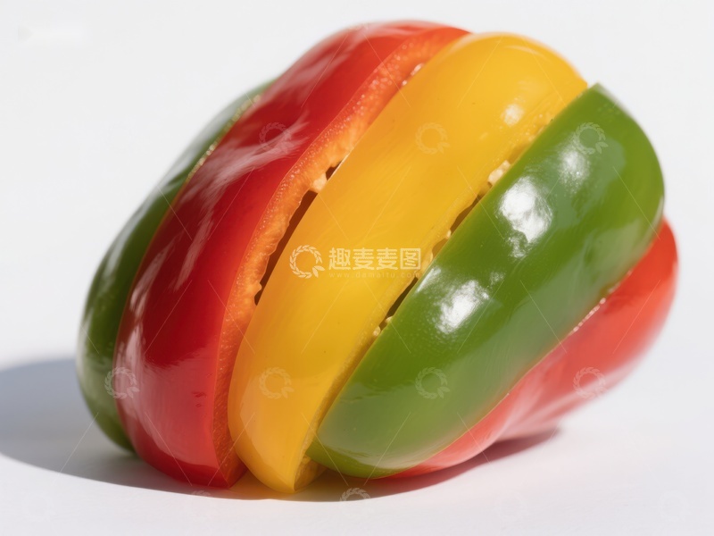 高清大图下载【趣麦麦图】色彩斑斓的切片甜椒