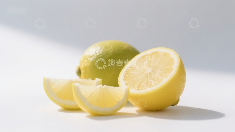 高清大图下载【趣麦麦图】新鲜柠檬切片展示