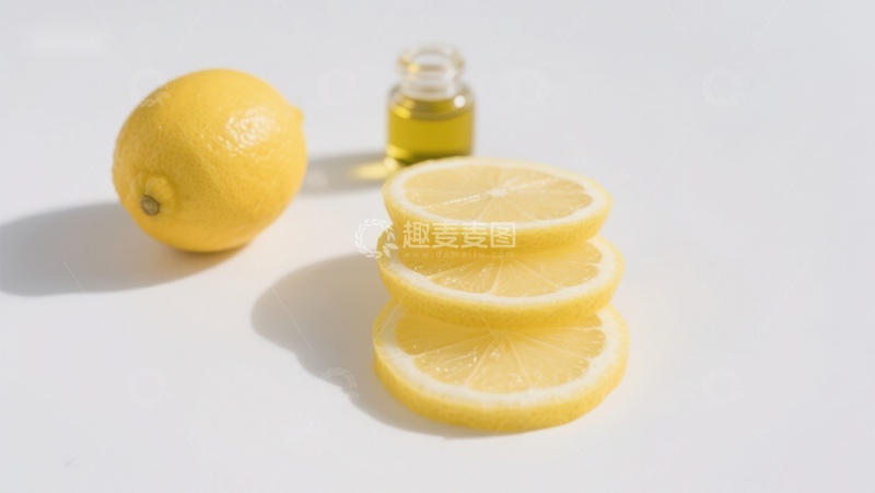 高清大图下载【趣麦麦图】柠檬切片与精油展示