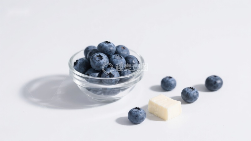 高清大图下载【趣麦麦图】蓝莓与奶酪的清新组合