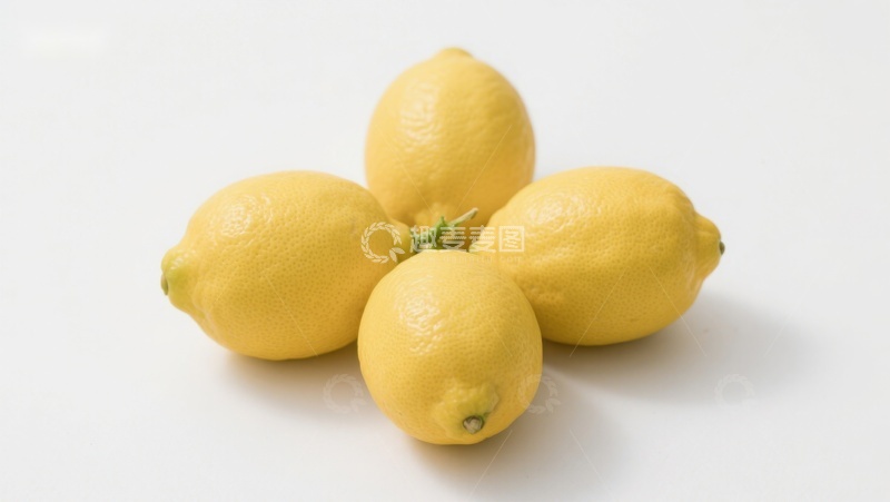 高清大图下载【趣麦麦图】四个新鲜柠檬的特写