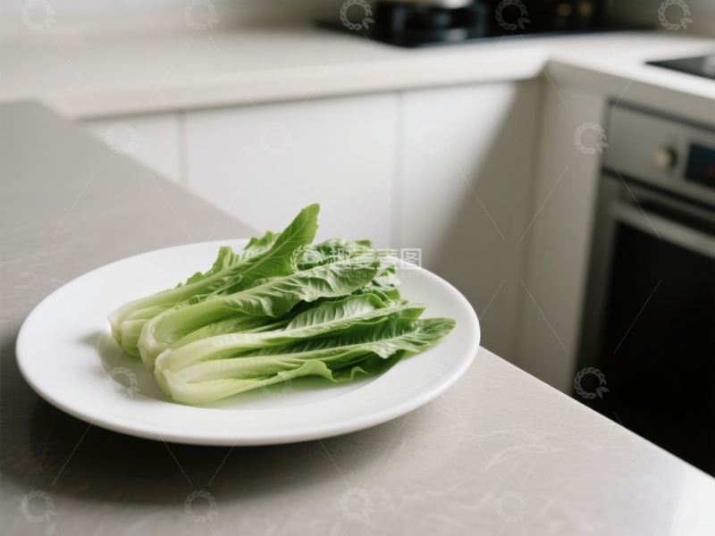 高清大图下载【趣麦麦图】厨房台面上的生菜