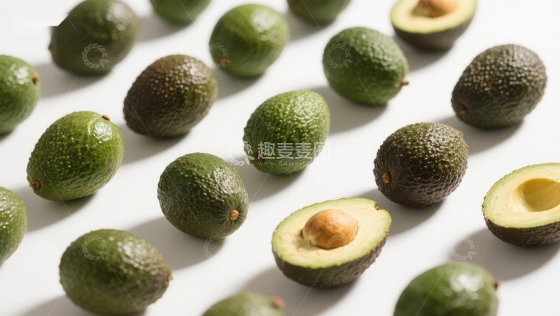 高清大图下载【趣麦麦图】新鲜牛油果排列展示