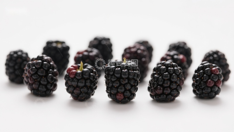 高清大图下载【趣麦麦图】新鲜黑莓整齐排列