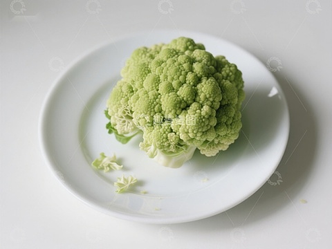 盘中的绿色花椰菜