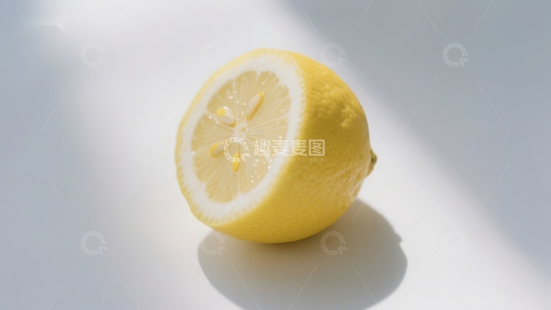 高清大图下载【趣麦麦图】切开的柠檬，一半展示