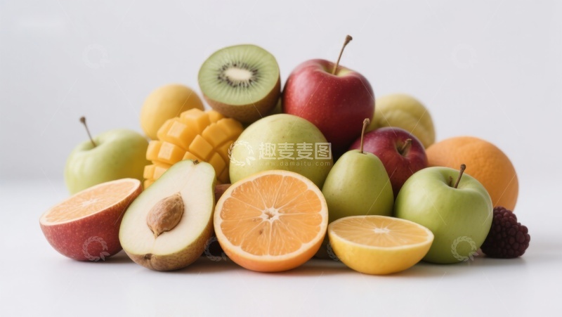 高清大图下载【趣麦麦图】新鲜水果堆叠展示