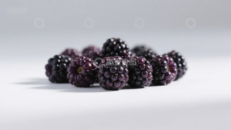 高清大图下载【趣麦麦图】新鲜黑莓静物特写