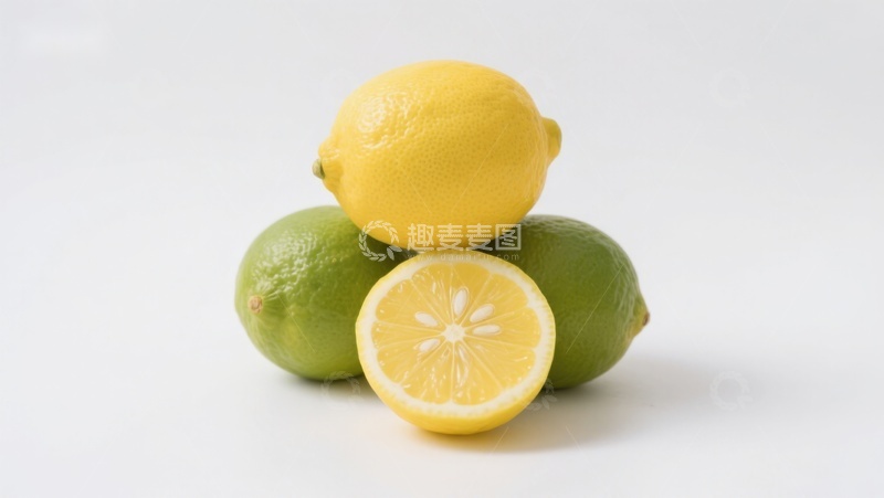 高清大图下载【趣麦麦图】柠檬与青柠的清新组合