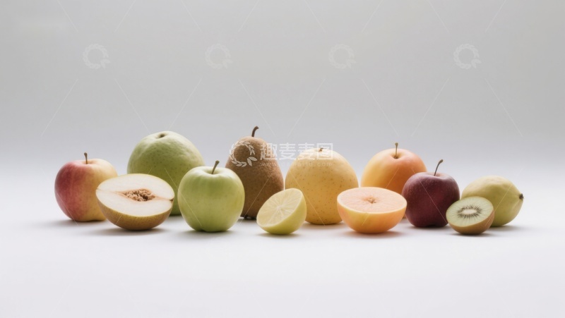 高清大图下载【趣麦麦图】多样新鲜水果整齐排列