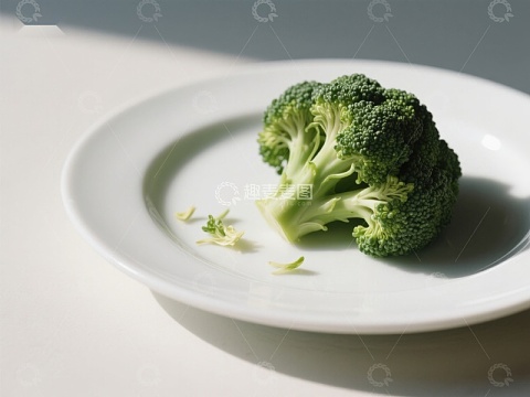 盘中的新鲜西兰花