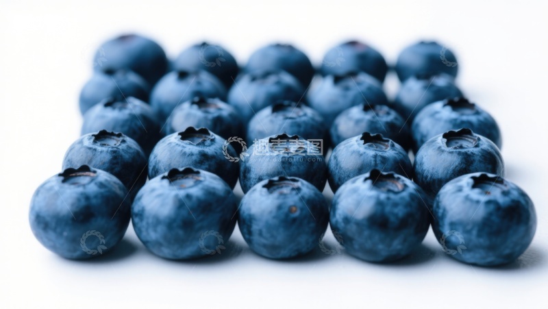 高清大图下载【趣麦麦图】新鲜蓝莓整齐排列