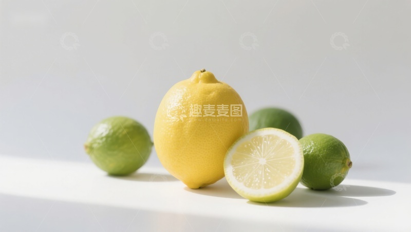 高清大图下载【趣麦麦图】柠檬与青柠的清新组合