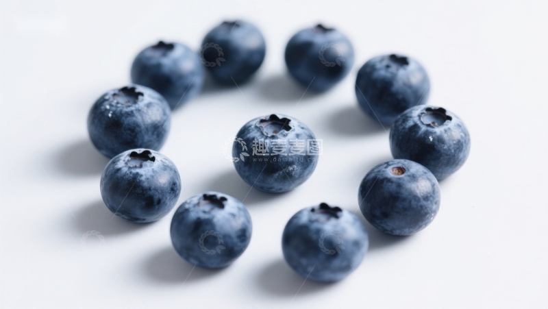 高清大图下载【趣麦麦图】新鲜蓝莓排列成圆形