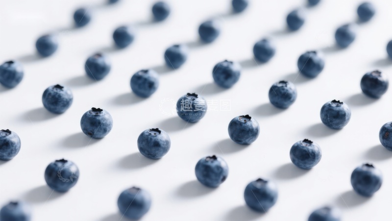 高清大图下载【趣麦麦图】整齐排列的蓝莓
