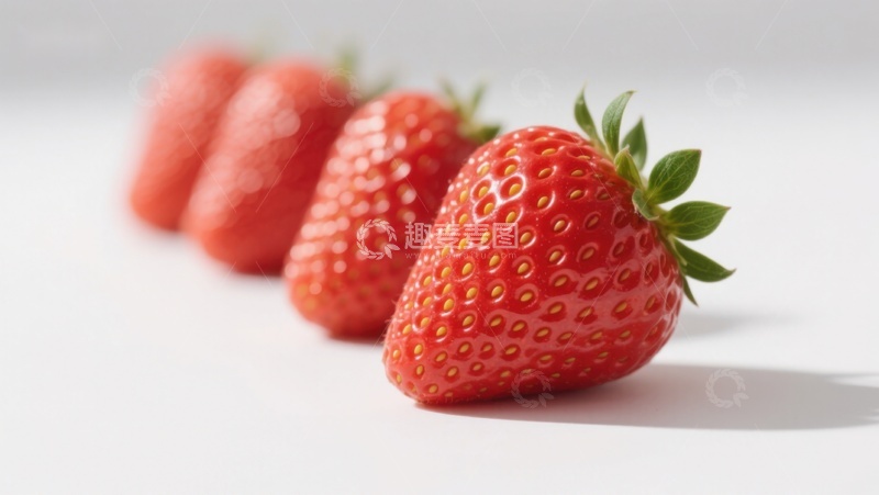 高清大图下载【趣麦麦图】新鲜草莓排列展示