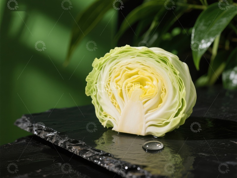 高清大图下载【趣麦麦图】新鲜卷心菜切面展示