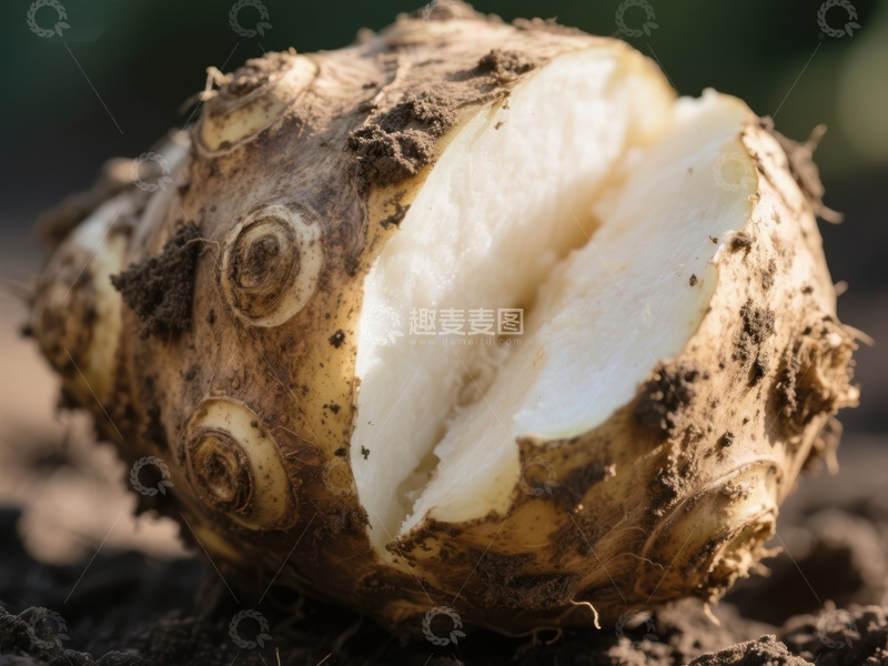 高清大图下载【趣麦麦图】新鲜菊芋切面展示