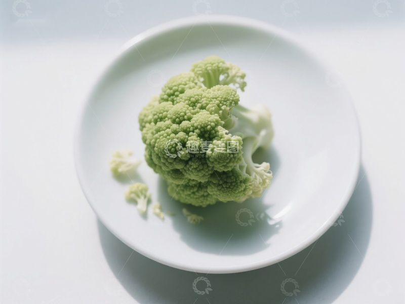 高清大图下载【趣麦麦图】盘中的绿色花椰菜