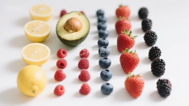 高清大图下载【趣麦麦图】新鲜水果排列展示