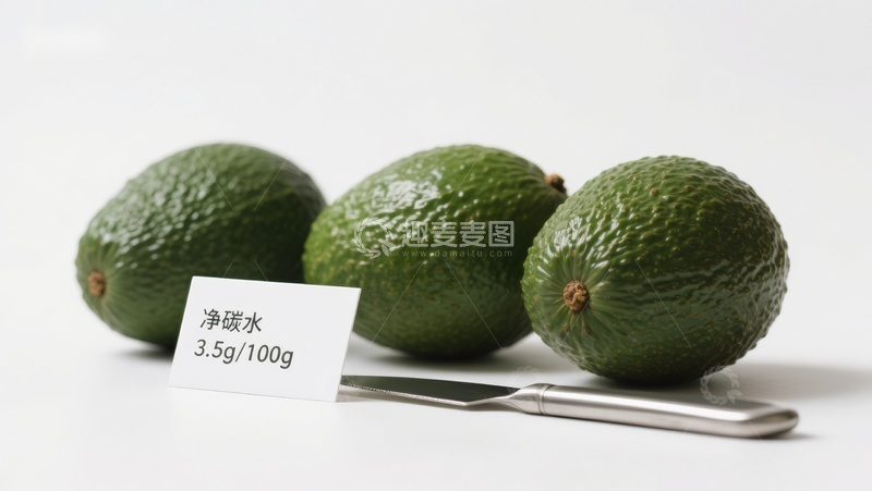 高清大图下载【趣麦麦图】牛油果与净碳水标签展示