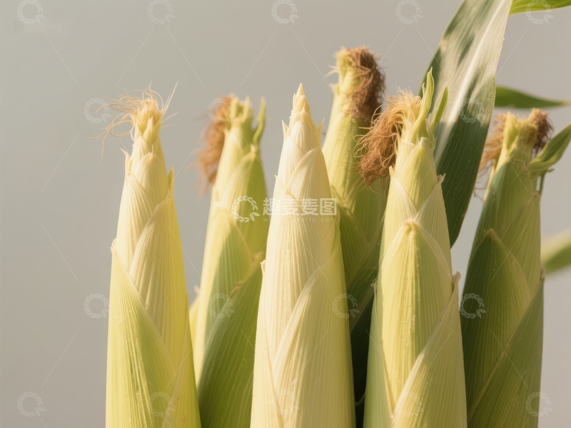 高清大图下载【趣麦麦图】新鲜玉米穗的特写