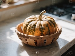 篮子里的橙色南瓜
