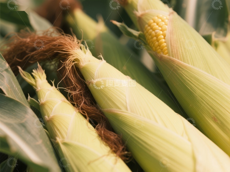 高清大图下载【趣麦麦图】新鲜玉米特写