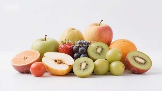 新鲜水果堆叠展示