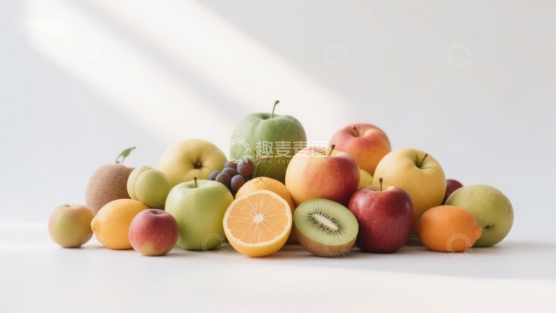 高清大图下载【趣麦麦图】新鲜水果堆叠展示