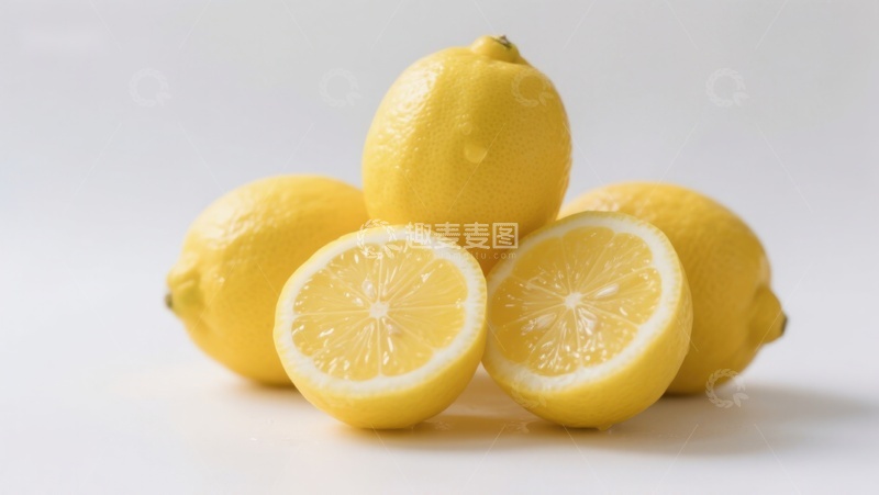 高清大图下载【趣麦麦图】新鲜柠檬切片展示