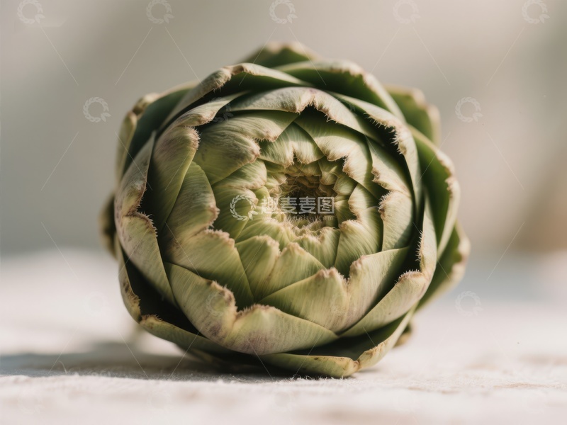 高清大图下载【趣麦麦图】新鲜绿色的生菜头特写