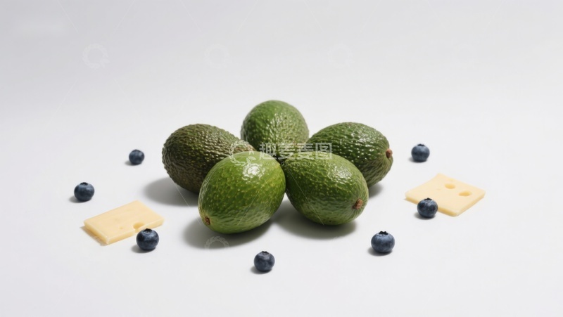 高清大图下载【趣麦麦图】牛油果、蓝莓与奶酪的组合