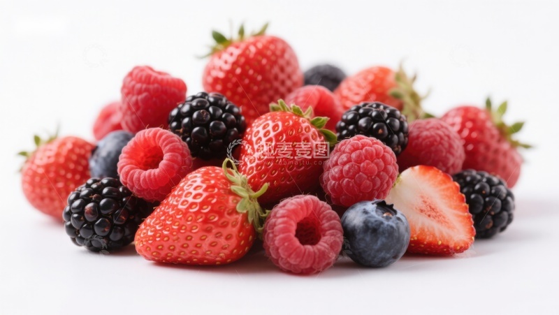 高清大图下载【趣麦麦图】新鲜混合浆果堆