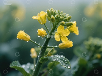 雨后油菜花绽放