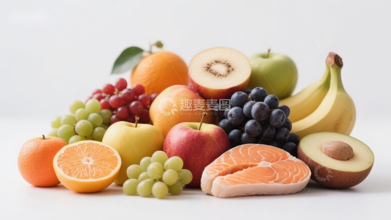 高清大图下载【趣麦麦图】新鲜水果与坚果的健康组合