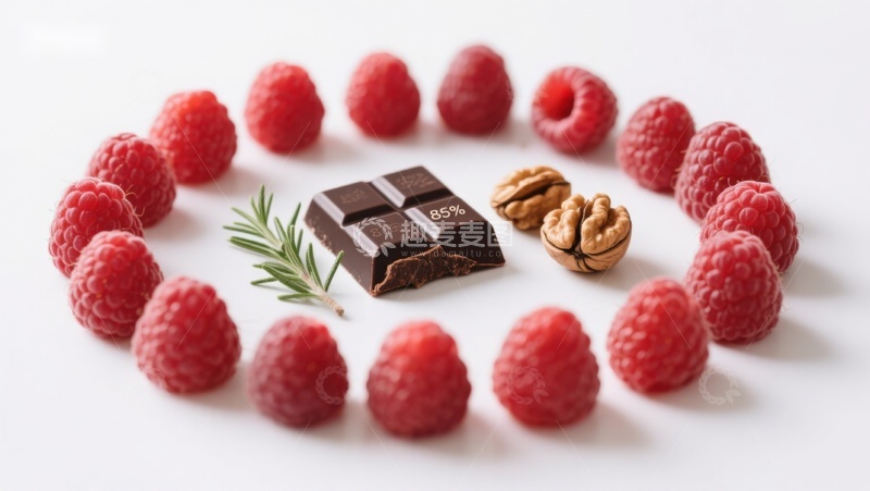 高清大图下载【趣麦麦图】巧克力与树莓的美味组合