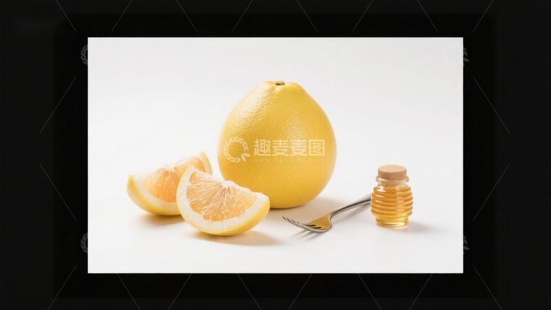 高清大图下载【趣麦麦图】柚子与蜂蜜的清新组合