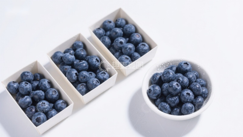 高清大图下载【趣麦麦图】新鲜蓝莓分装展示