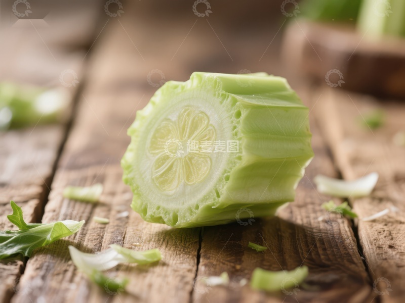 高清大图下载【趣麦麦图】切开的苦瓜展示其内部结构