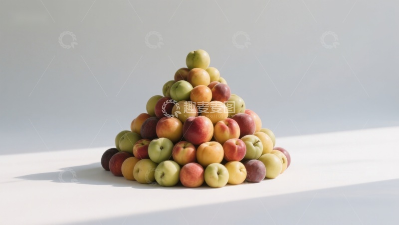 色彩斑斓的水果金字塔