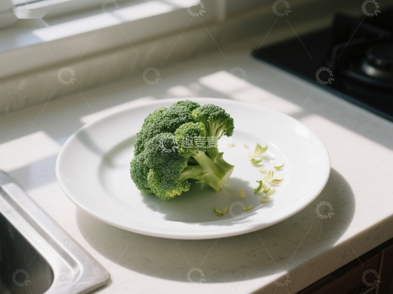 高清大图下载【趣麦麦图】阳光下的西兰花