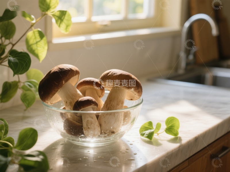 高清大图下载【趣麦麦图】阳光下的蘑菇碗