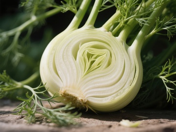 新鲜茴香的特写