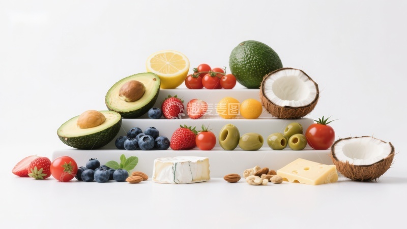 高清大图下载【趣麦麦图】新鲜水果与奶酪的健康组合