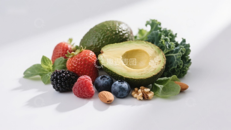 高清大图下载【趣麦麦图】新鲜水果与蔬菜组合