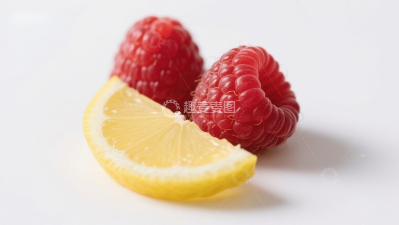 高清大图下载【趣麦麦图】新鲜覆盆子与柠檬片